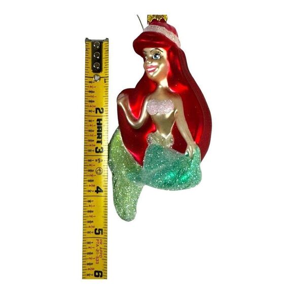 VTG Disney Little Mermaid Ariel & Friends Blown Glass Ornament Set of 6 In Box - Picture 11 of 15